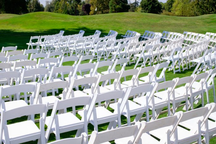 outdoor wedding venue chairs